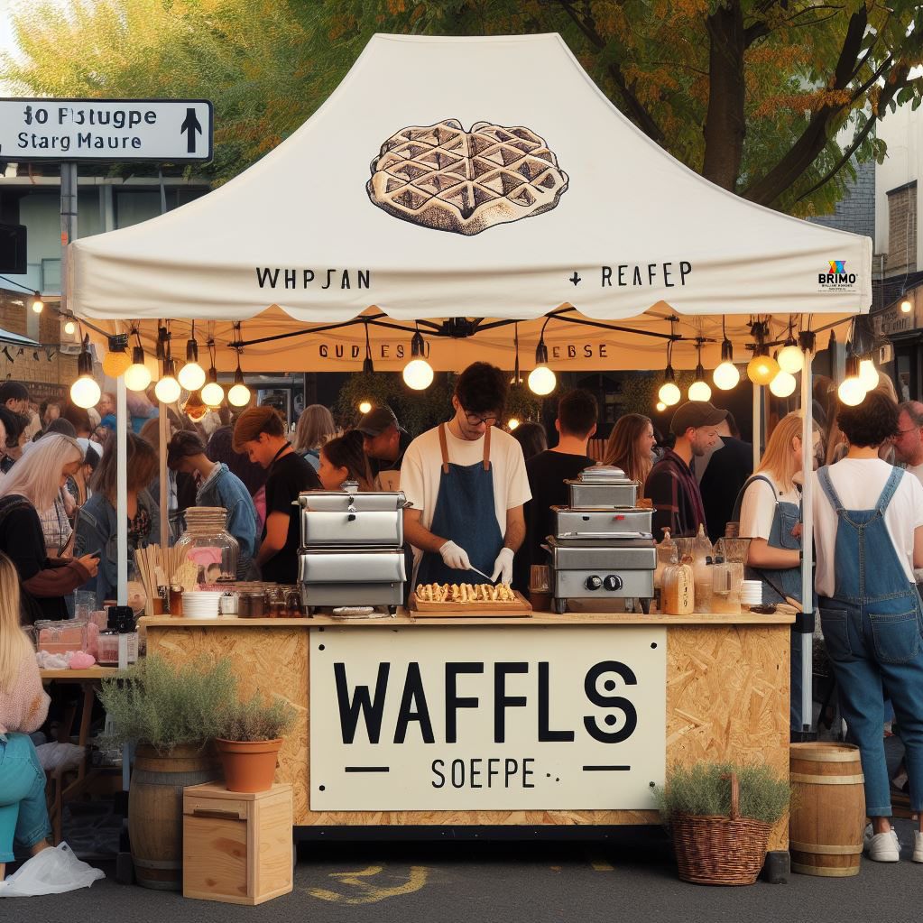 Nůžkové stany s potiskem